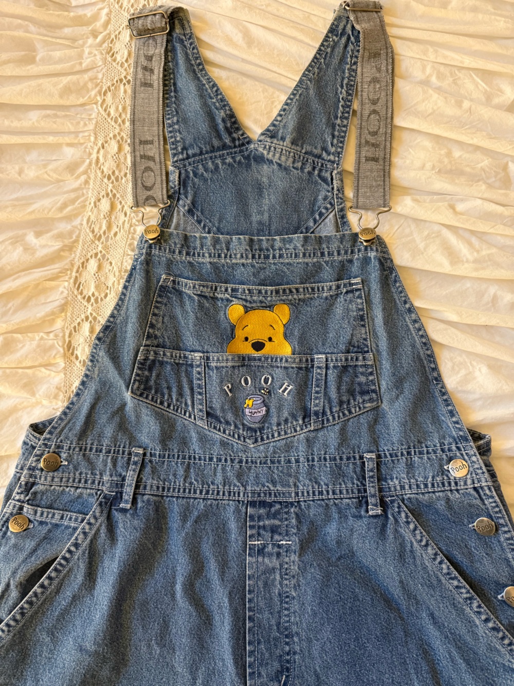Vintage Adult Disney Winnie The Pooh Overalls